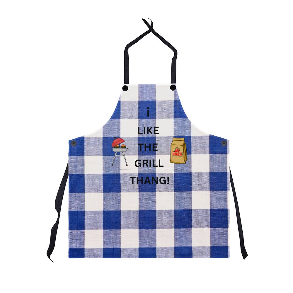 Blue/White Apron-Grill Thang